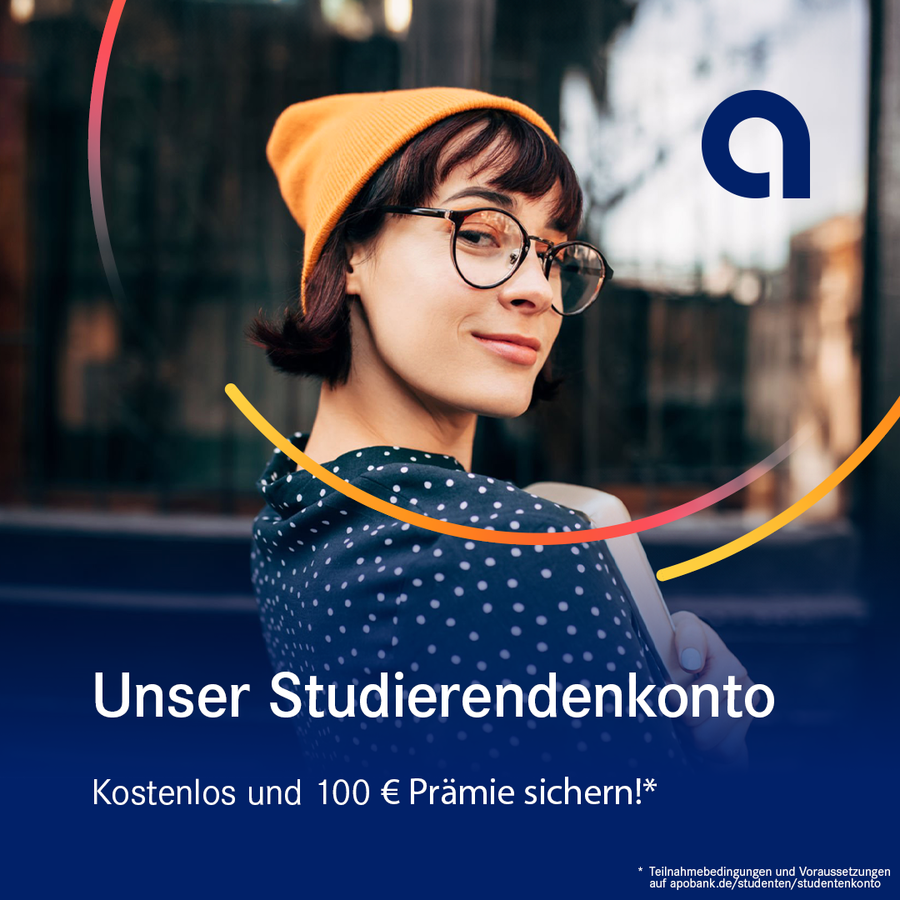 apoBank: Kostenfreies Studierendenkonto eröffnen und Neukundenprämie sichern